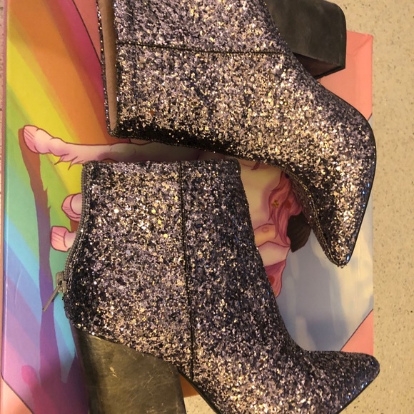Jeffrey Campbell Truly Glitter Booties. - Picture 8 of 10